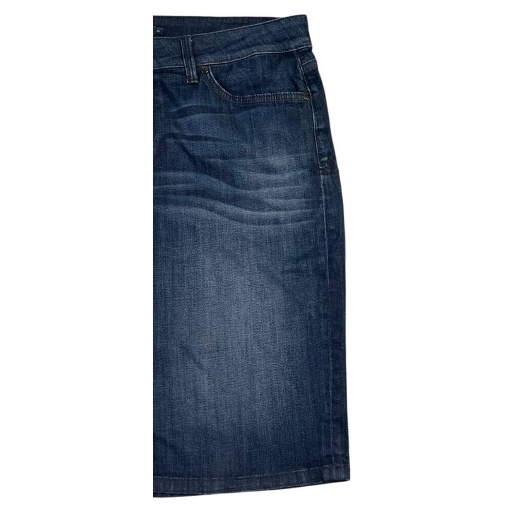 Level 99 Dark Wash Denim Stretch Jean Skirt Size 31 Anthropologie - Picture 5 of 9